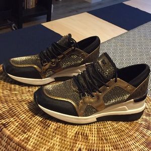 Michael Kors minimalist chic riseup wedge sneakers